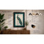 Elegant Peacock Profile Botanical - Framed Print-396442891-396442893
