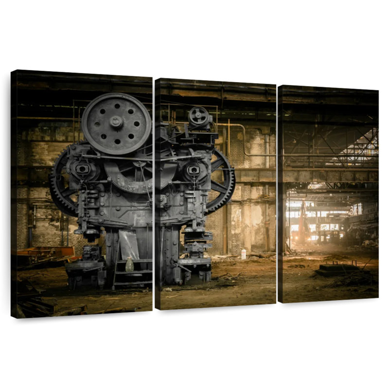 Lilie Abandonné usine métallurgique, H 42 po x l 65 po
