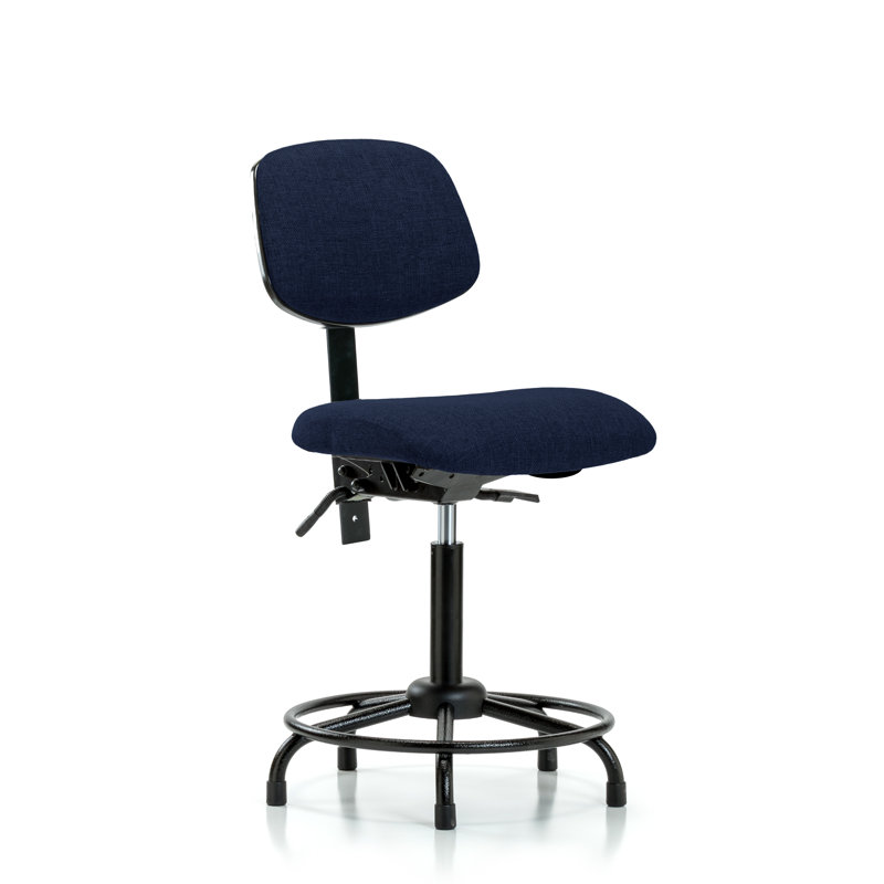 Chaise de dessinateur ergonomique Baines, Bleu marine, Non inclus, Non