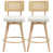 White Teddy Seat/ Natural Frame