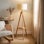 148cm Satin Tripod Floor Lamp