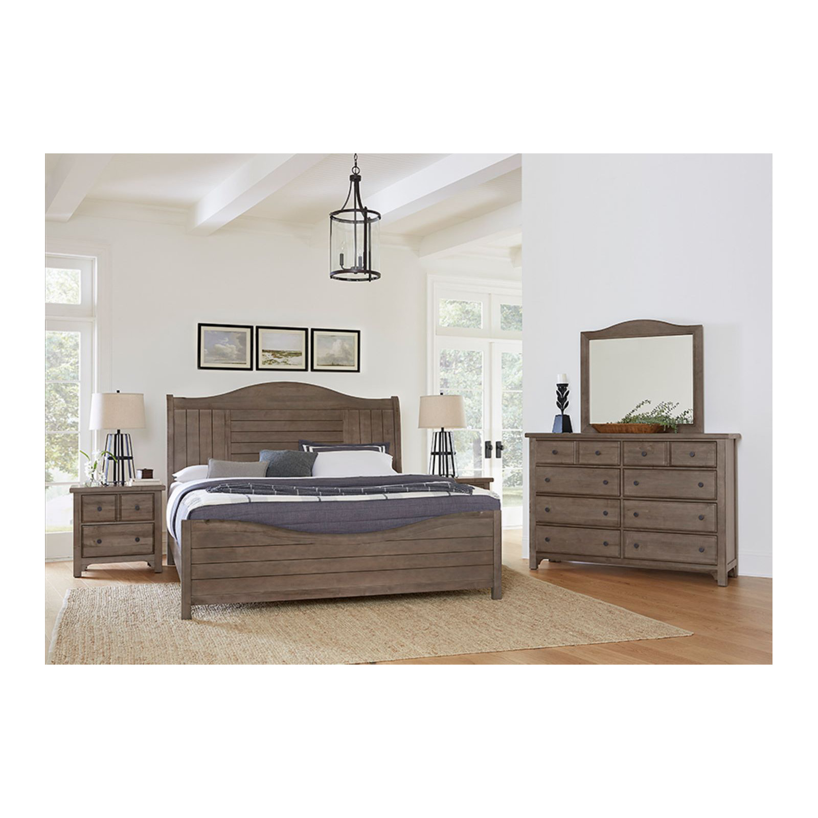 Westin Solid Wood Arch Dresser Mirror, Gray