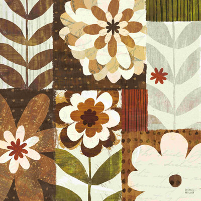 «Happy Daisy Patchwork» par Michael Mullan, impression sur toile tendue
