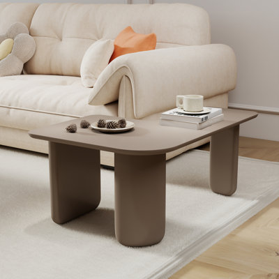 1 table basse en L Peice, conception modulaire, peinture, peu encombrante pour les salons modernes, kaki