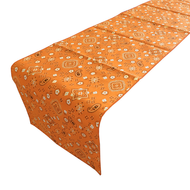 Chemin de table Bandanna, L 12 po x L 108 po, Orange