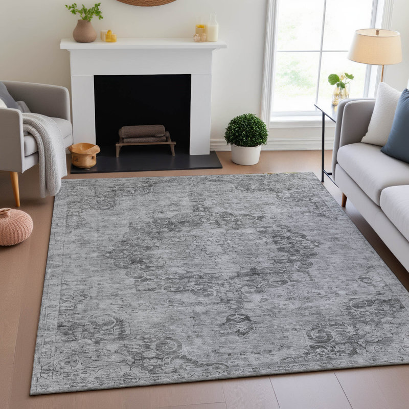 Premium Machine Washable Larock AMF1238 Global Rug, Rectangle 2'6" x 3'10"
