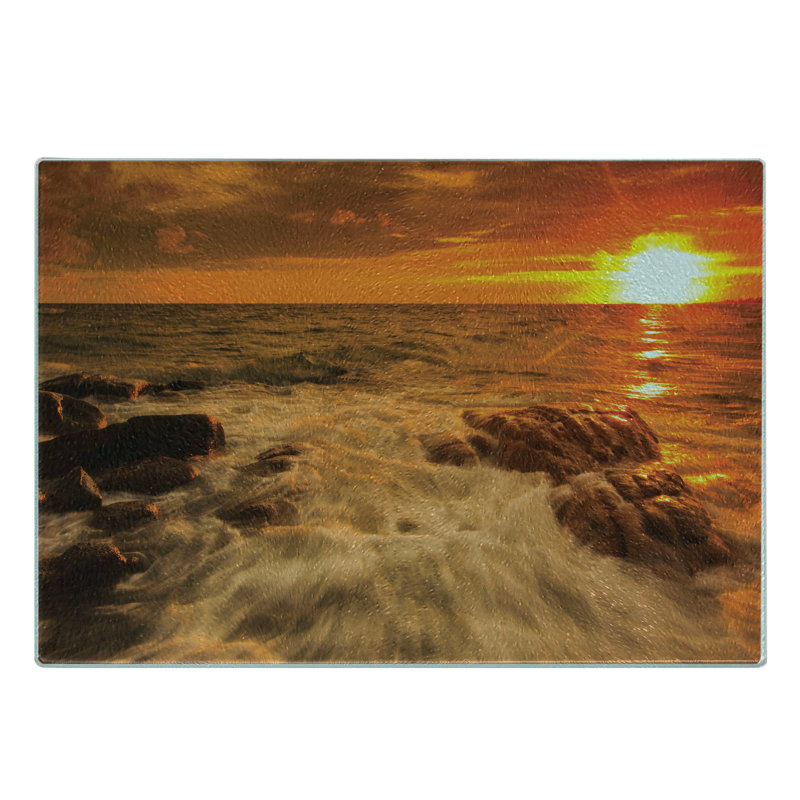 Planche à découper en verre trempé Ambesonne Seascape