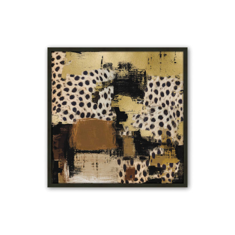 «Abstract Safari III» par Amber Sterling, reproduction d'art, L 20 po x H 20 po, Noir, Impression encadrée
