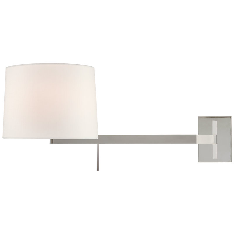 Barbara Barry Sweep Medium Right Articulating Sconce, Polished Nickel