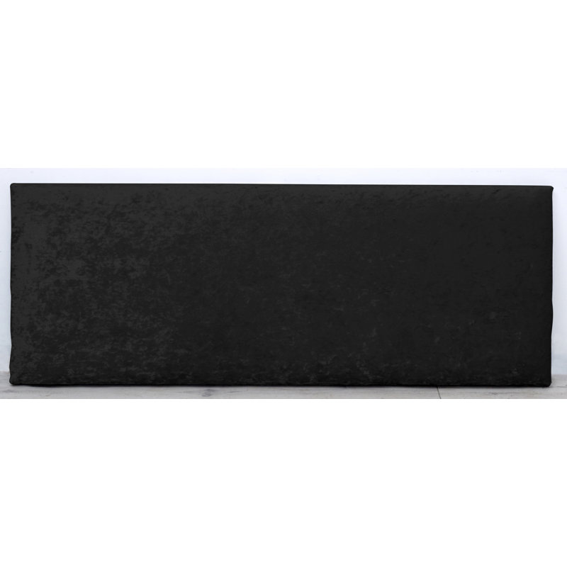 Duvall Upholstered Velvet Headboard, Double (4'6), Black