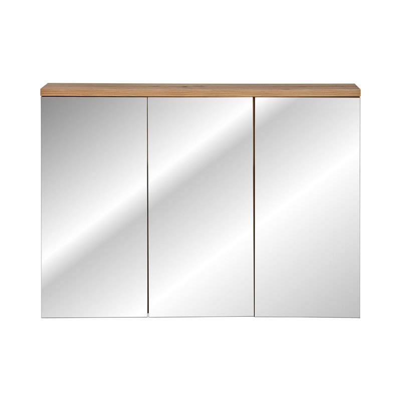 Bahati Surface Mirrored Bathroom Cabinets with Mirror and 6 Adjustable Shelves