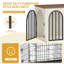 Dog Crate Furniture, 80 cm Wooden Dog Crate, Indoor Kennel for Small/Medium Dogs, End Side Table Animal Crates, Anti-Chew, Anti-Escape, Arched Door Design-855365650