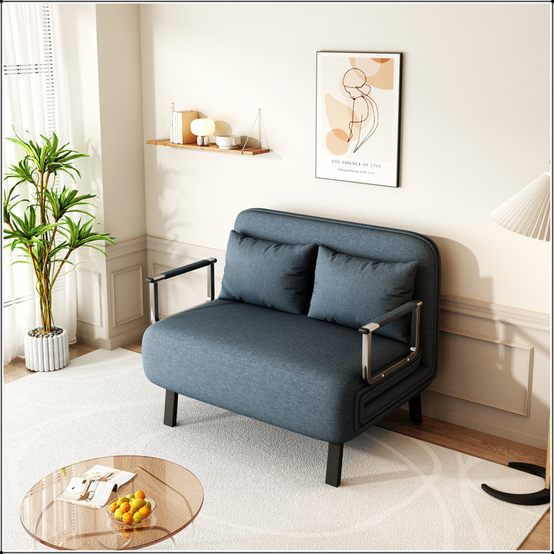 Convertible Chair Bed, Tri-Fold Sofa Bed For Comfort And Versatility, Perfect For Home And Office Use, Blue