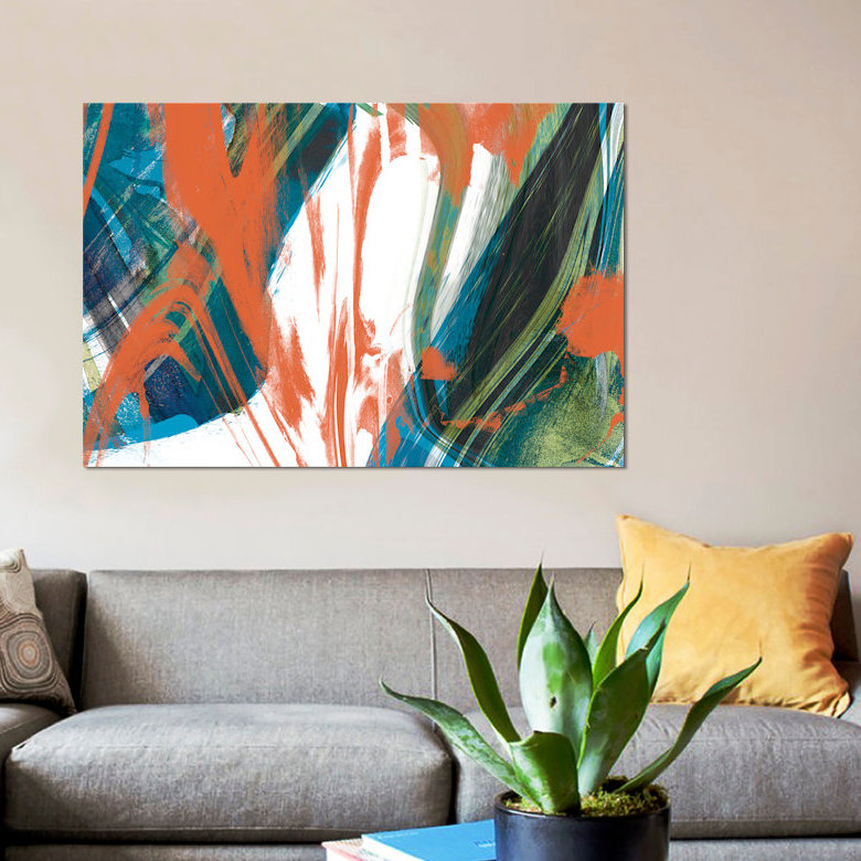 « marbleed abstraction ii », reproduction sur toile, H 8 po x l 12 po x P 0,75 po, Toile tendue, Pas de tapis