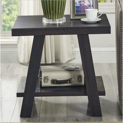 Athens Contemporary Wood Shelf End Table