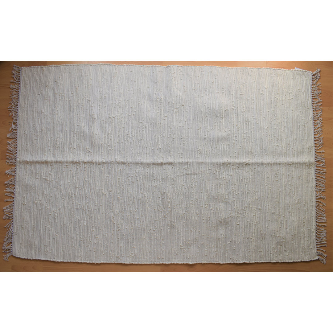 Rickert Solid Colour Hand Woven 120cm X 180cm Area Rug