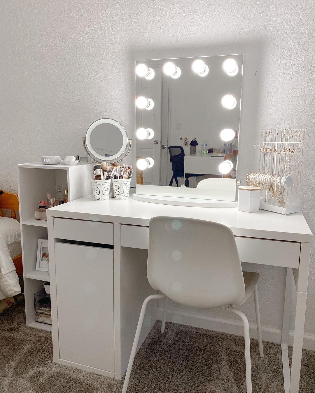 IMPRESSIONS VANITY · COMPANY Hollywood Premiere Slim Vanity Mirror with 10  Frosted LED Lights Dressing Slim Mirror Dimmer Switch Wayfair