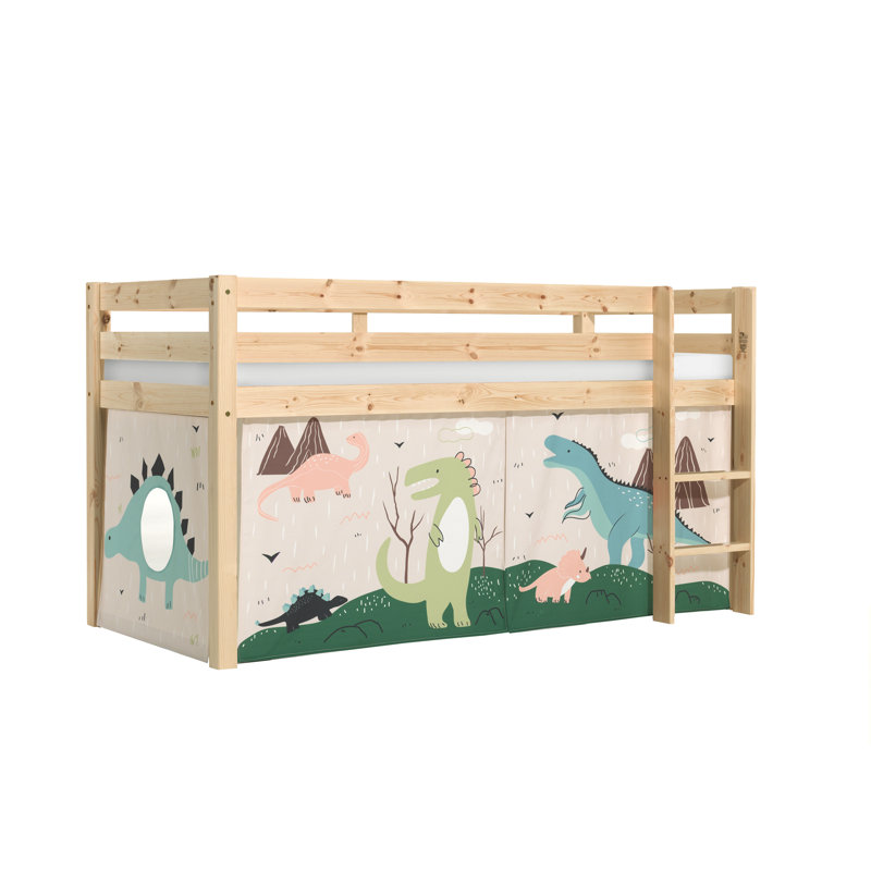 Pino Cot Bed / Toddler (70 x 140cm) Loft Bed Bed by Vipack, Oak