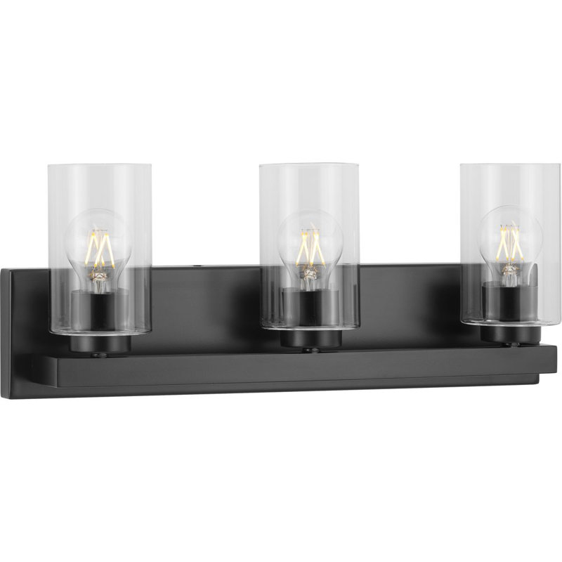 3 - Light Dimmable Vanity Light, Black