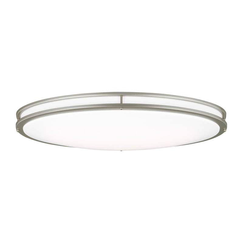 Mahone Acrylic LED Flush Mount, Painted Brushed Nickel