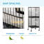 2 In 1 Large Bird Cage Aviary with Wheels Slide-out Trays Wood Perches