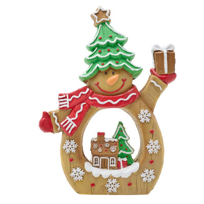 Gingerbread Lane LED Snowman Scene