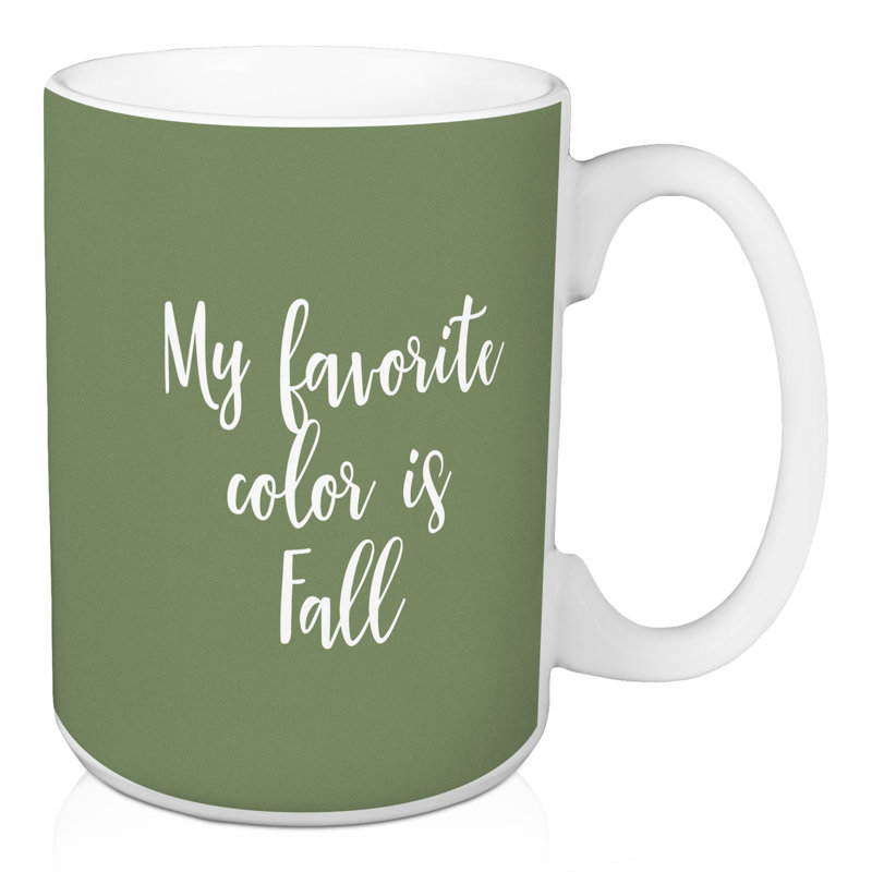 Grande tasse à café couleur my préférées is automne Nave, Vert