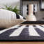 Tapis rayé beige / noir Del Norte Kilim 806-931444105