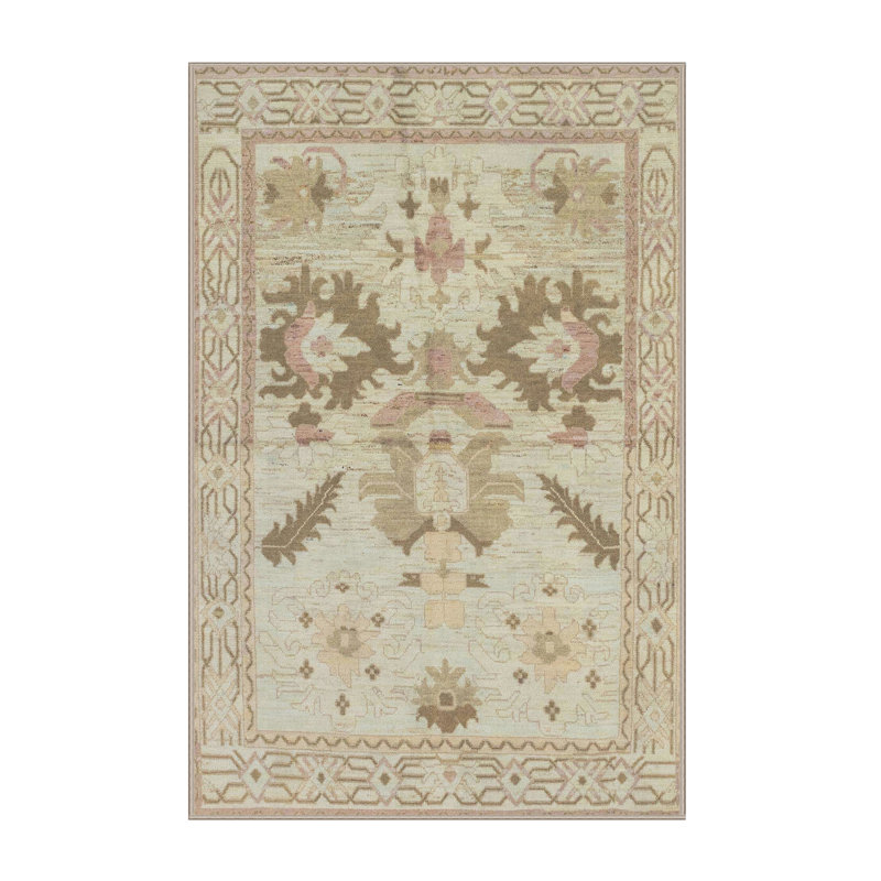 Tapis décoratif multicolore à motif abstrait, Rectangle de 5 pi x 8 pi