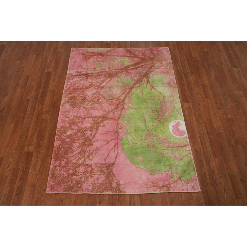 Tapis abstrait à motif naturel 4 x 6