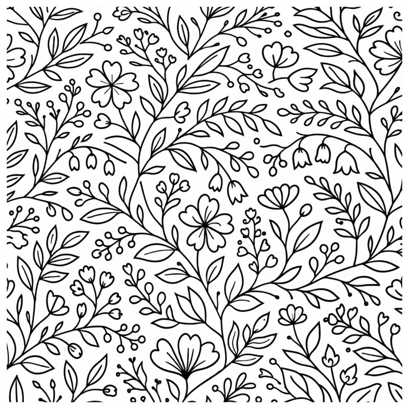 Édredon noir à motif floral, Simple extra long