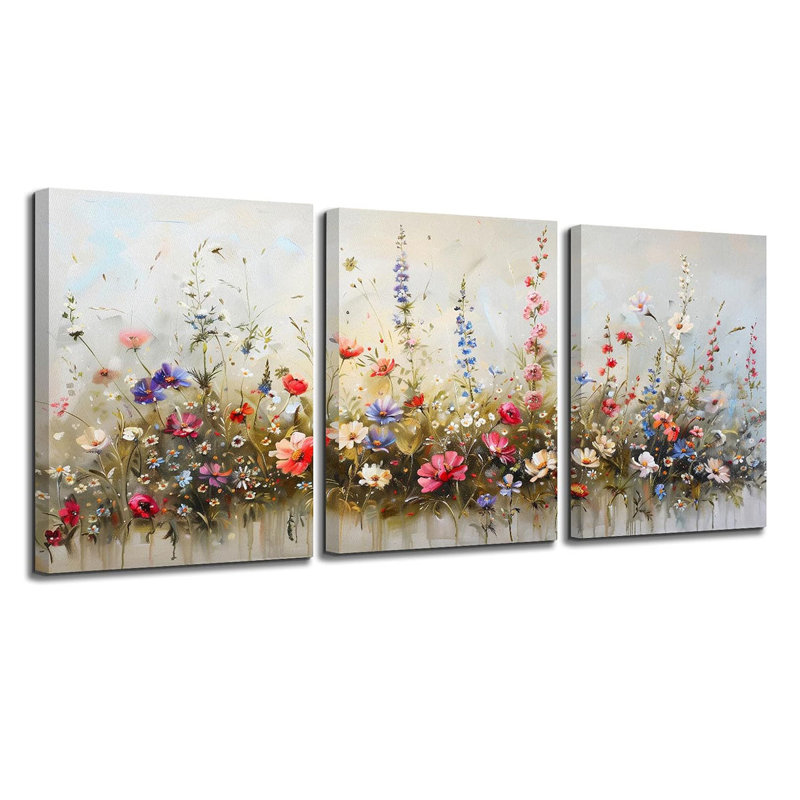 3 Piece Wrapped Canvas Print, 60 cm H x 40 cm W
