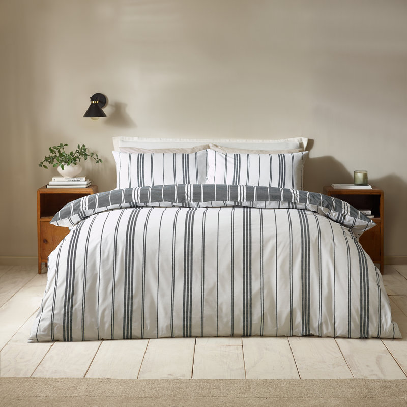 Harbour Stripe Reversible Duvet Cover Set, Double