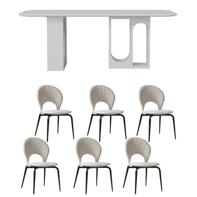 Superior sintered stone dining table set