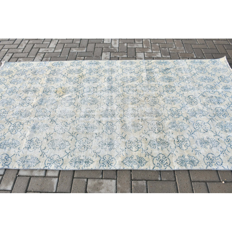 Tapis turc Oushak tissé à la main dans un style antique, idéal pour les dortoirs