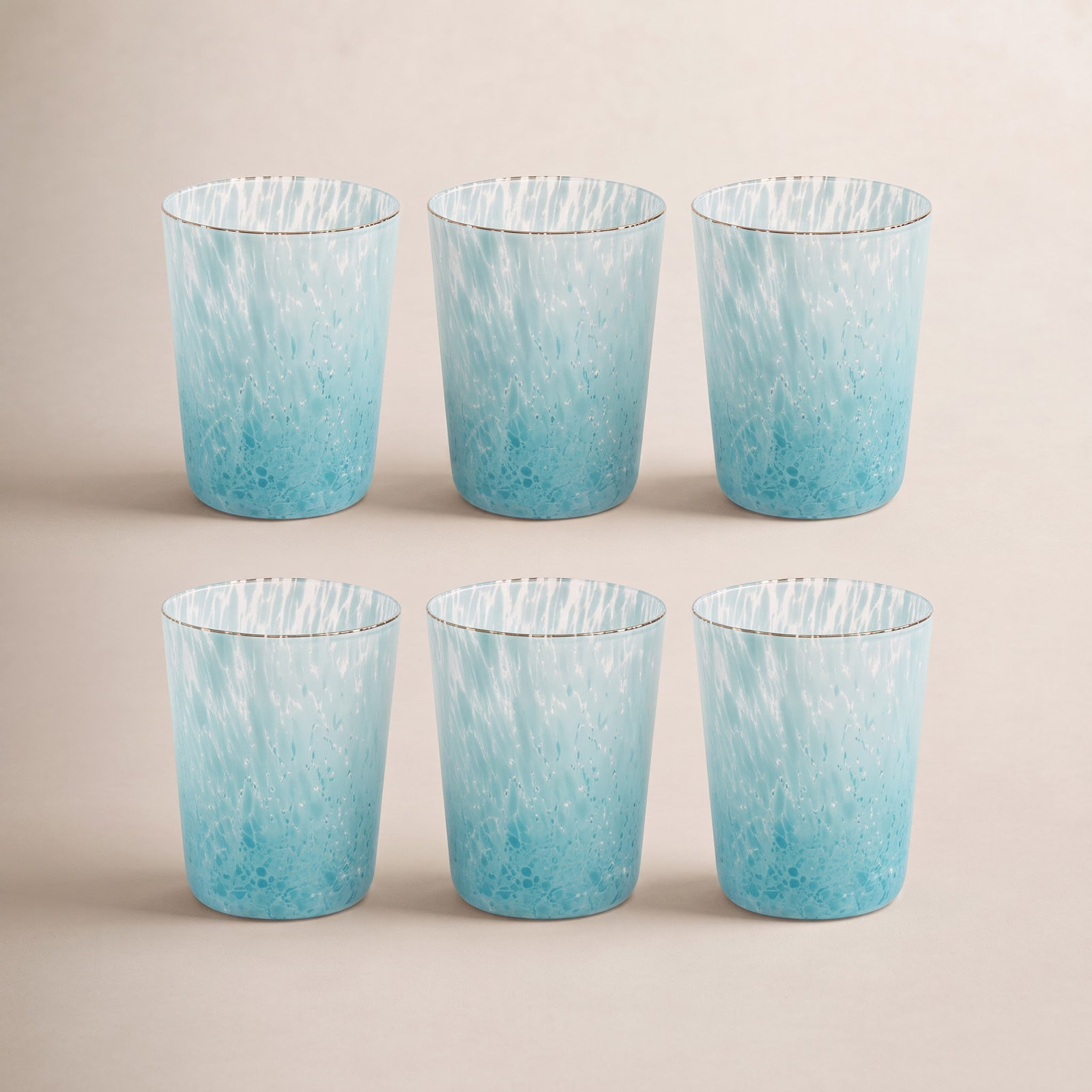 Buck Drinking Glass, Aqua