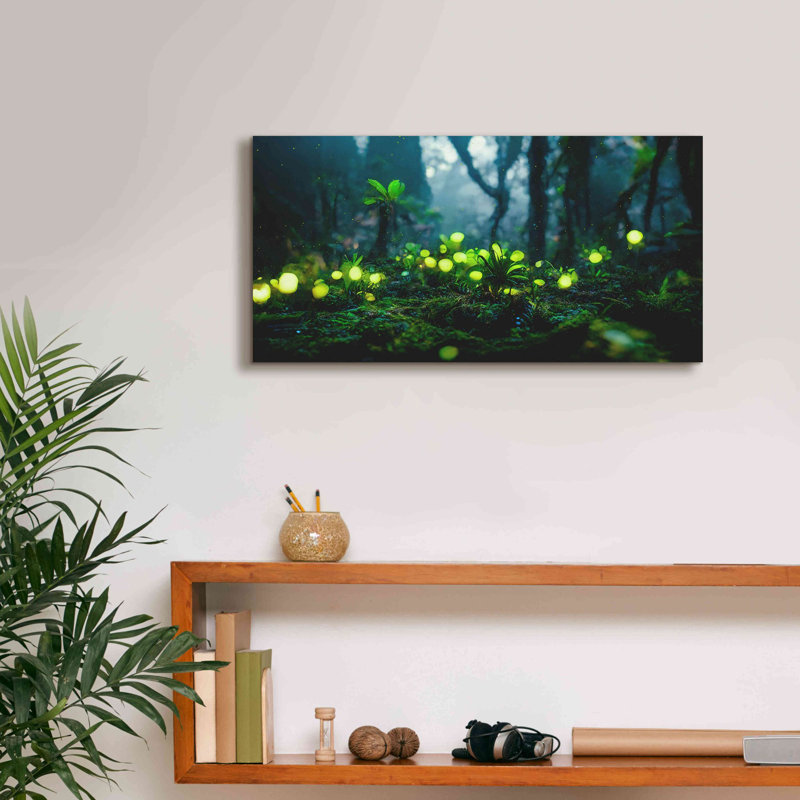 Glowing Forest - reproduction sur toile tendue, H 12 po x l 24 po x P 0,75 po