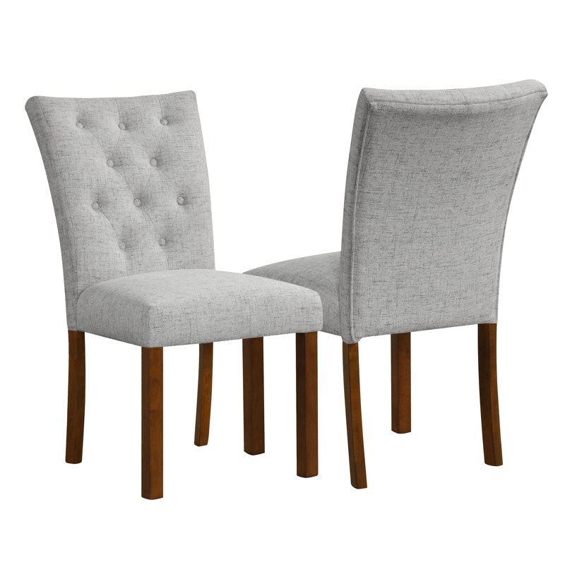 Maritere Tufted Back Parson Dining Chair, Gray
