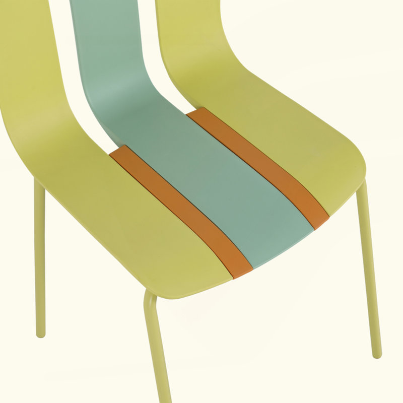 Chaises d'appoint Samson, Vert / orange / jaune