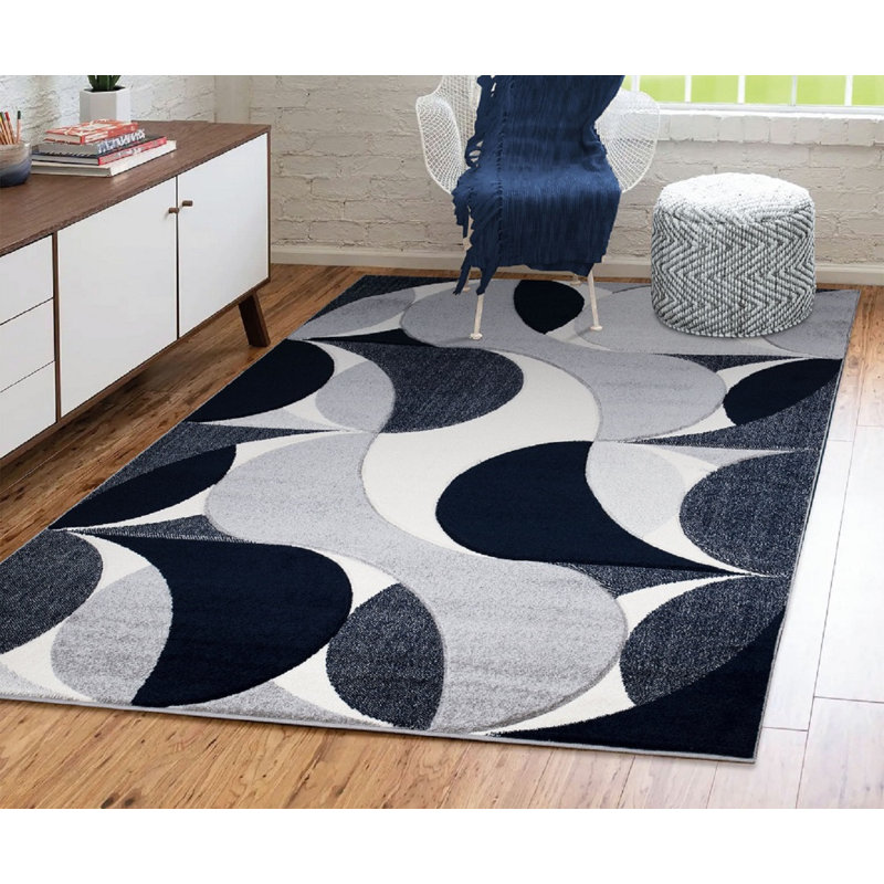 Astrit Abstract Area Rug, Rectangle 60 x 110cm