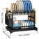 Rustproof 2-Tier Dish Rack With Drainboard