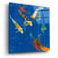 Art mural en verre épique Art de la natation «2 par 2» par Alicia Ludwig, 24 po x 24 po