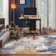 Raglen Abstract Performance Blue/Gray/Yellow Multi Rug