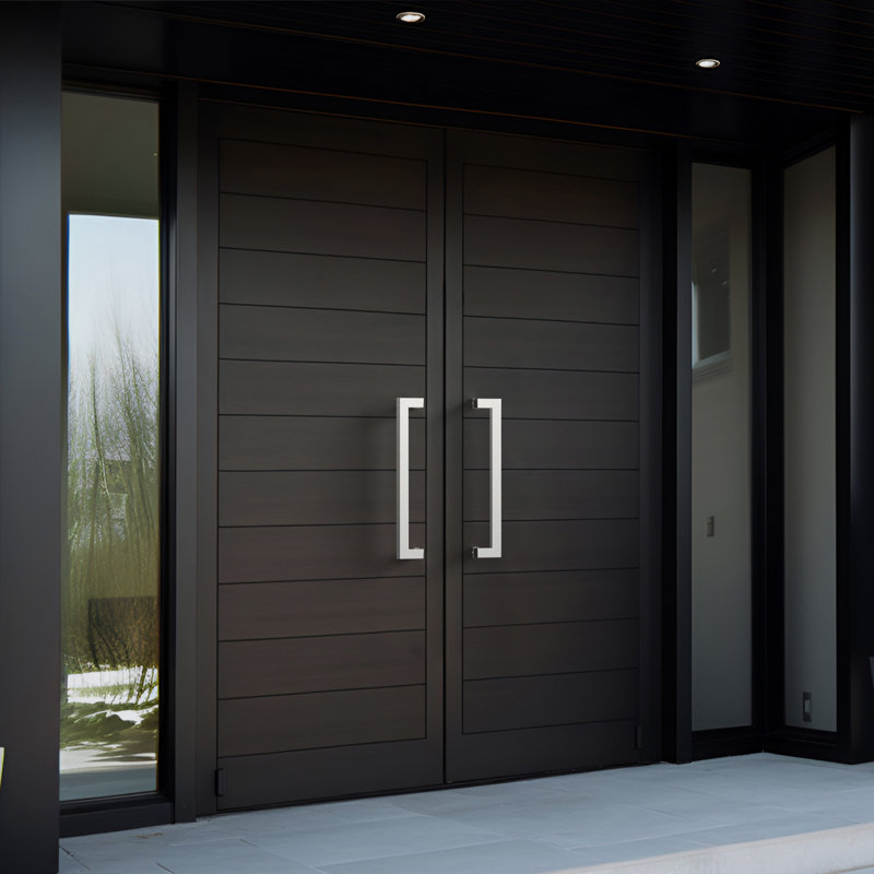 Satin Push/Pull Door Handle, 24" H x 3.65" W x 2.5" D