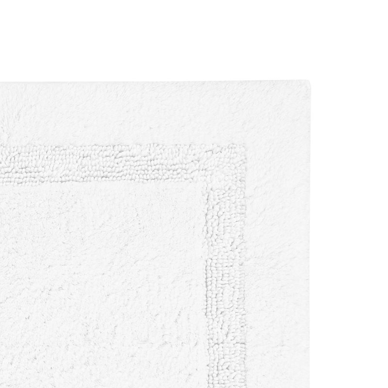 Nautica Peniston Solid Cotton 2 Piece Bath Rug Set, White