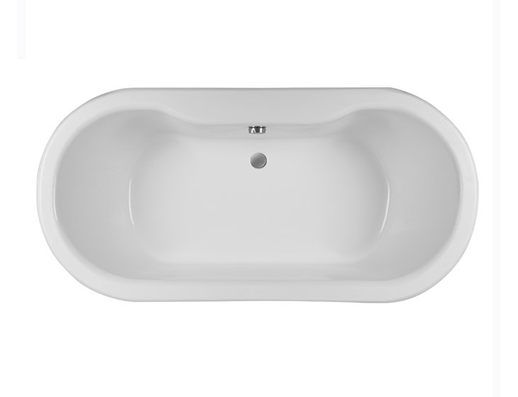 Melinda Freestanding Soaking Bathtub, 26.5" H x 30" W x 66.5" L, White