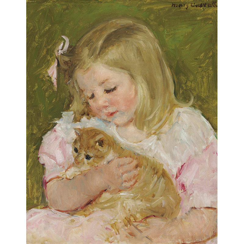 Sara tenant un chat