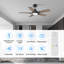 Ventilateur de plafond noir à 5 pales 42 po avec lumière DEL pour l'intérieur et l'extérieur, télécommande, à intensité variable-111653332-111776233-111776244