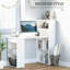 Bureau de bureau moderne avec tablettes de rangement à 6 niveaux, table d'écriture avec bibliothèque de 47 po