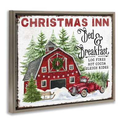 Christmas Inn Shop Canvas Wall Art by Creatif Belle